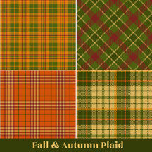 Fall Autumn Plaid Tartan Checkered Buffalo Decor