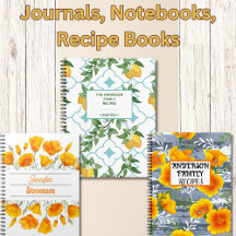 Journals, Notebooks, Recipe Books