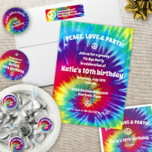 Groovy Rainbow Tie-Dye Hippie Celebration