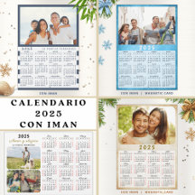 Calendario 2025 Personalizado en Espanol con Iman