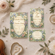Ethereal Art Nouveau Iris Wedding