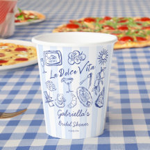 La Dolce Vita hand drawn Italian bridal shower