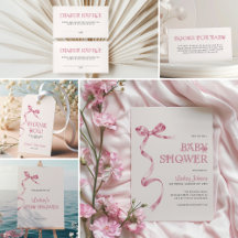 Pink Bow Baby Shower