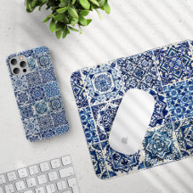 Blue Azulejo Portuguese Mixed Tiles 01 Collection