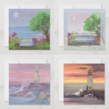 Greeting And Post Cards With Watercolor Designs 