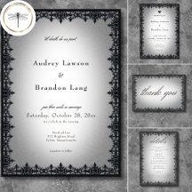 Victorian Gothic Iron Border White Wedding