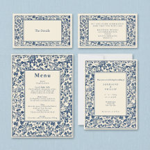Vintage floral frame wedding stationery