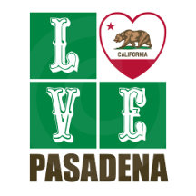 Love Pasadena California State Flag Heart