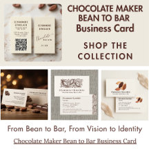 Chocolate Maker Bean to Bar Business Card 