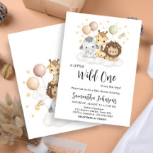Little Wild One Cute Baby Shower   BS16