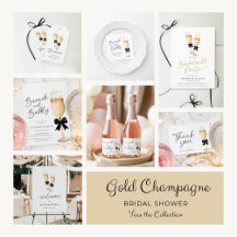 Gold Champagne Bridal Shower Collection