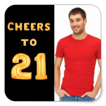 21st birthday party - balloon text