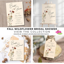 Fall Boho Wildflower Bridal Shower Collection
