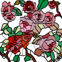 Cute Modern Bright Red Flowers