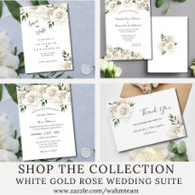 White Gold Roses Wedding Suite