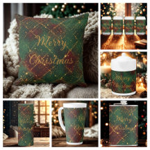 Christmas, Merry Christmas, Gold Red Green Pattern