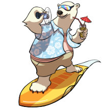 Surfing Polar Bear