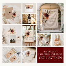 Elegant Autumn Fall Floral Wedding Collection