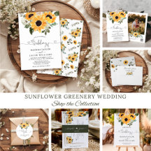 Sunflower Greenery Wedding