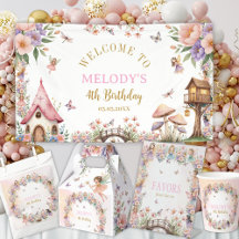 Whimsical Enchanted Fairy Garden 4th Birthday