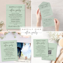 Elegant Happily Ever After Sage Wedding Reception