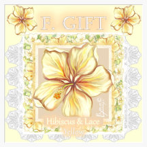 Hibiscus & lace YELLOW F.gifts