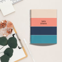 Colorblock Horizontal Stripes Notebook Collection