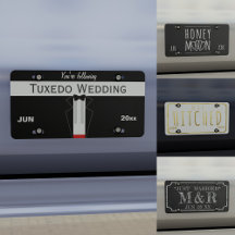 Wedding Car License Plates
