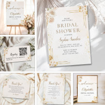 Elegant Boho Bridal Shower with Beige & Yellow Flo