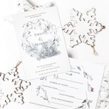 WINTER WEDDING LEAF AND RED BERRIES 