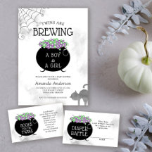 Twins Are Brewing Halloween Baby Shower