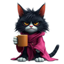 Grumpy Cat in Robe Coffee Mug-Cat Lover Gifts