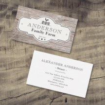 Rustic Vintage Label Border Family Farm Business 