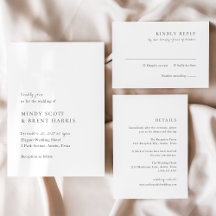 Minimalist Wedding Invitation Suite