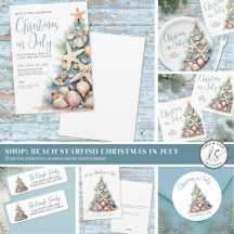 Beach Shell Tree Christmas In July Party