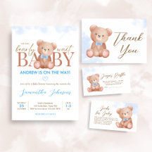 Boy We Can Bearly Wait Baby Shower   BS35