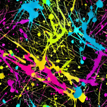 Bright Neon Paint Splatter Collection