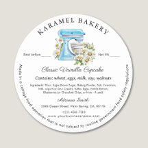 Watercolor Cake Mixer Stand with Daisies