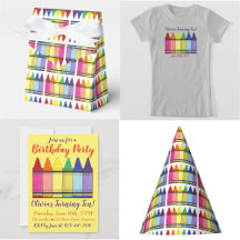 Rainbow Crayons Birthday Party Collection