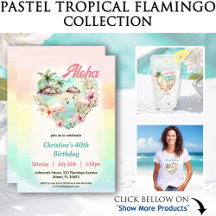 Pastel Tropical Flamingo