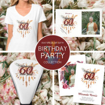 Western Floral Boho 60th Birthday Party Suite 