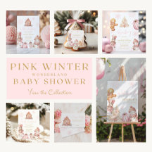 Pink Winter Wonderland Baby Shower Party