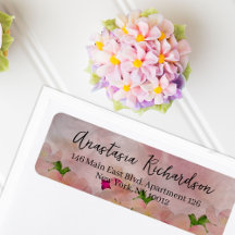 Floral Return Address Labels and Envelope Seals