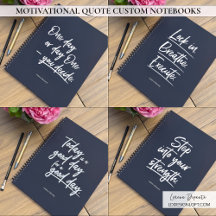 Minimalist Motivational Quotes Custom Notebooks