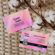 Holographic Qr Code Business Cards