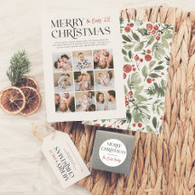 Merry Moments   Modern Christmas 9 Photo Holiday