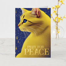 Beautiful Yellow and Blue Cat Christmas Collection