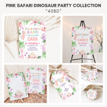 Pink Safari Dinosaur Party Collection