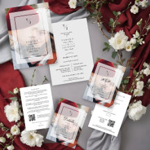 Vellum Transparency Wedding Initials Photo Card 