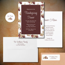 Elegant Thanksgiving Dinner Fall Leaves